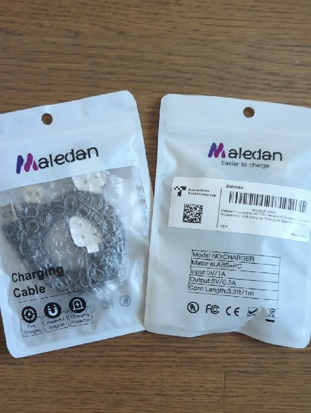 Fitbit Sense Charging Cables - Magnetic Fast Charge - 2 Pack